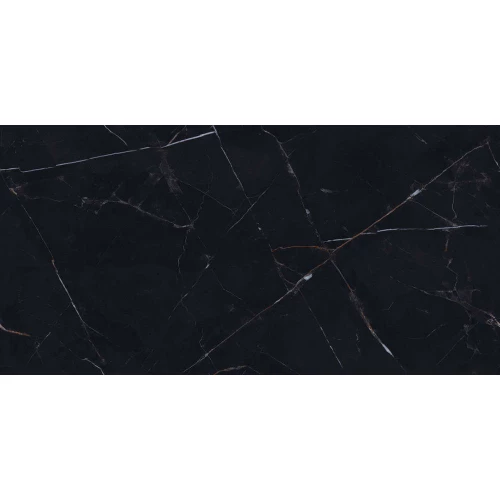 Керамогранит Duna Splendore Nero Hight Glossy глянцевый черный 120х60 см