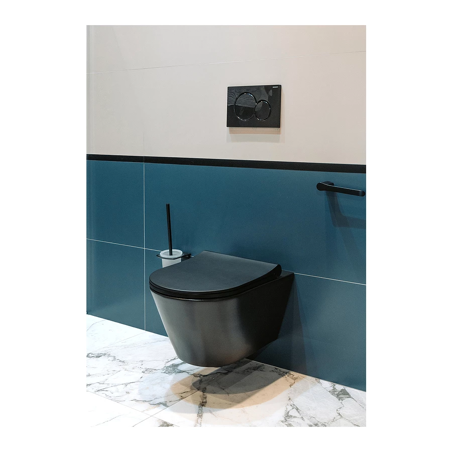 Унитаз подвесной безободковый Creto Logan L3 черный матовый 1003-002-L3BlMat