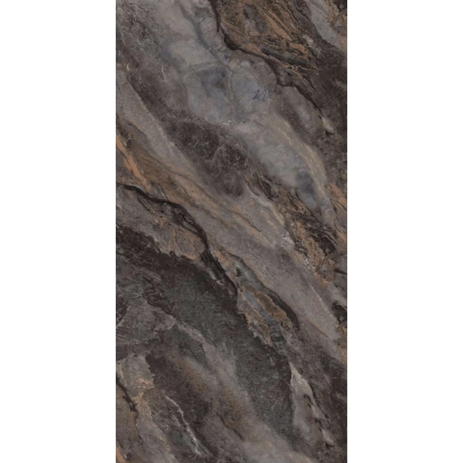 Керамогранит Zibo Fusure Hong Kong Marble Brown Gold Glitter G126063G 120х60 см