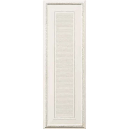 Плитка настенная Ascot Ceramiche New England Bianco Boiserie Victoria Dec матовая белая EG331BVD 100х33,3 см