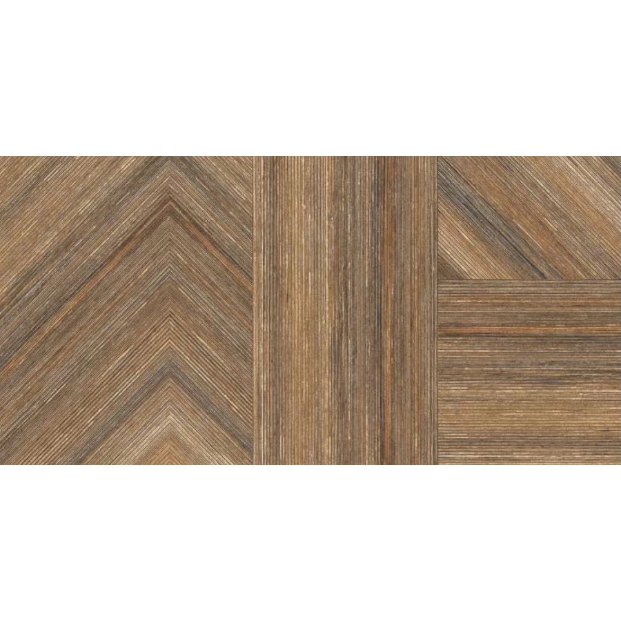 Керамогранит ITC Forked Wood полуглянцевый коричневый 120х60 см