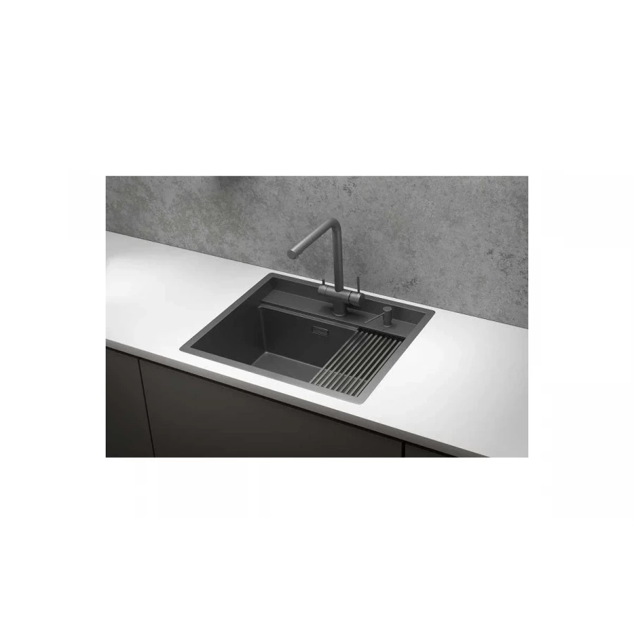 Кухонная мойка Granula 6051, графит матовый