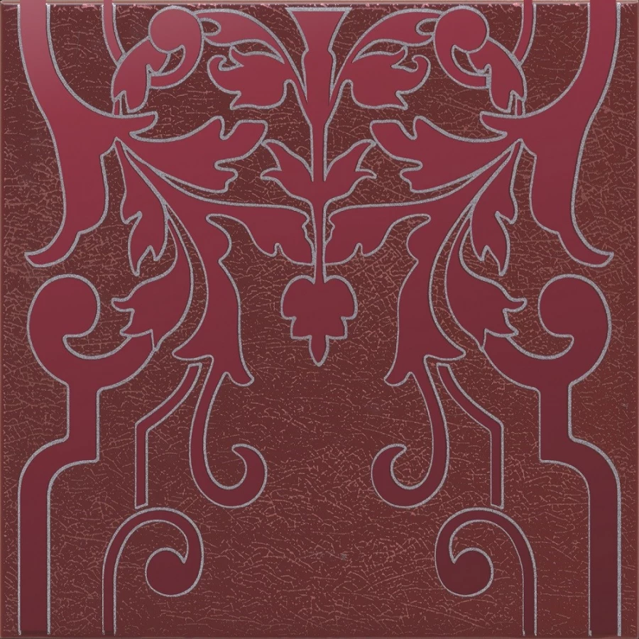 Декор Kerama Marazzi Барберино 2 глянцевый бордовый HGD/C566/5293 20x20 см