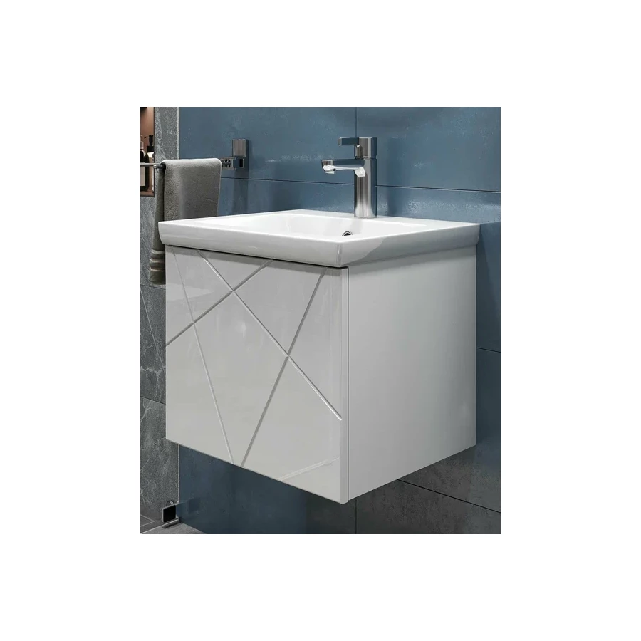 Тумба под раковину Vigo Land 500-0-1 навесная белый 018