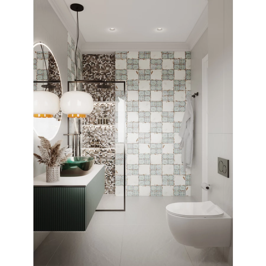 Керамогранит Bonaparte Ground Pearl Rect Matt матовый серый 120х60 см