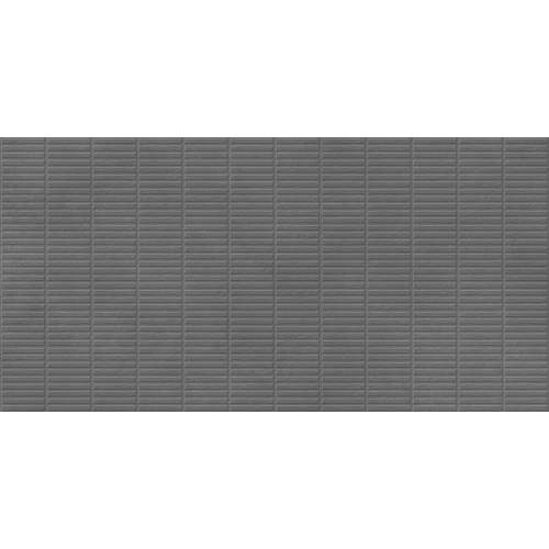 Керамогранит LCM Невел темно-серый чип / Nevel Graphite Chip матовый карвинг 60120NEV07M 120х60 см