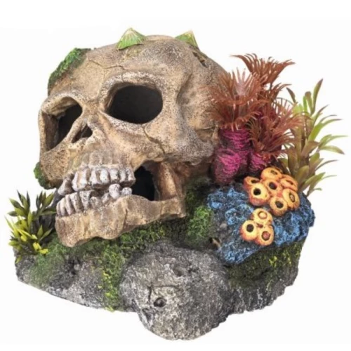 Декорация для аквариума Nobby Череп и кораллы 13,5х13,5х10,5 см