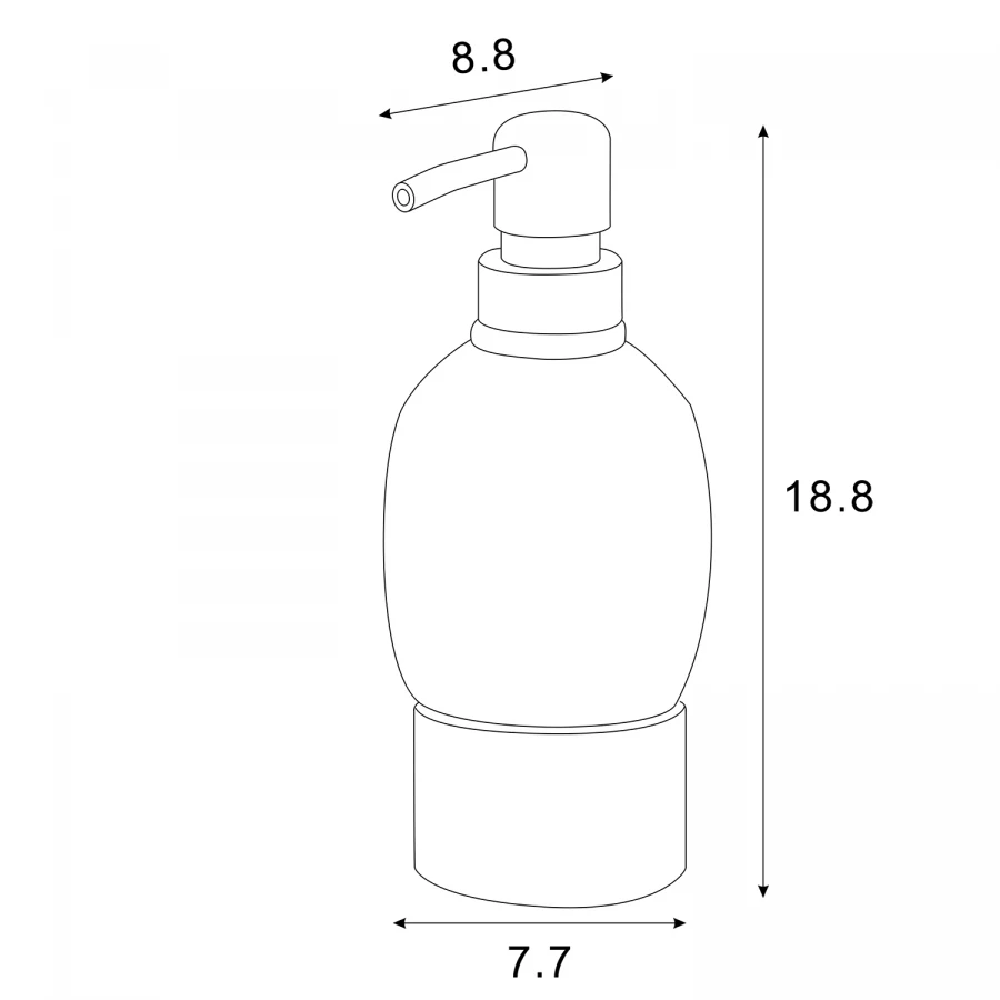 Дозатор жидкого мыла Azario Forhy керамический настольный хром AZ-128CH