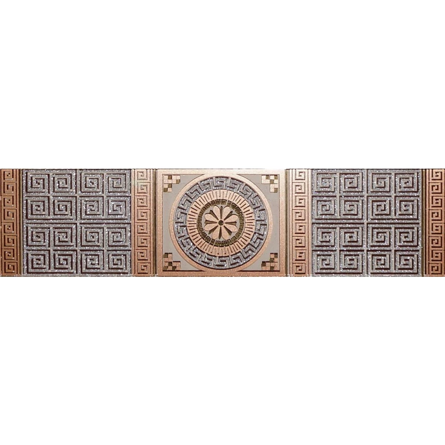 Бордюр Керами стеклянный Эфес бежевый под сабину 25х6