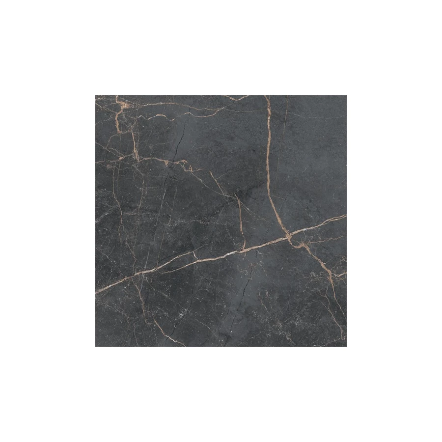 Керамогранит La Fenice Velvet Marble Saint Laurent Reactive 3D матовый черный 09MBV005 90х90 см