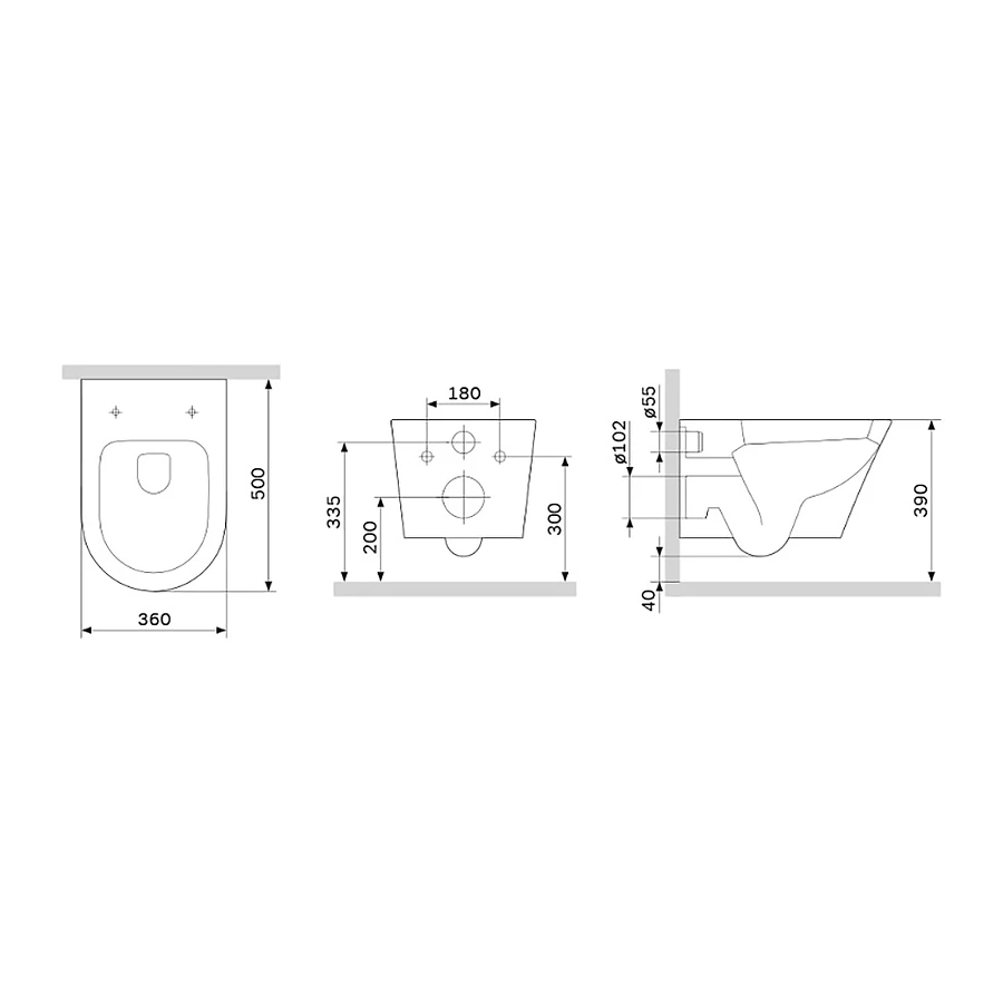 Унитаз подвесной Am Pm Sense FlashClean с сиденьем микролифт C741701SC