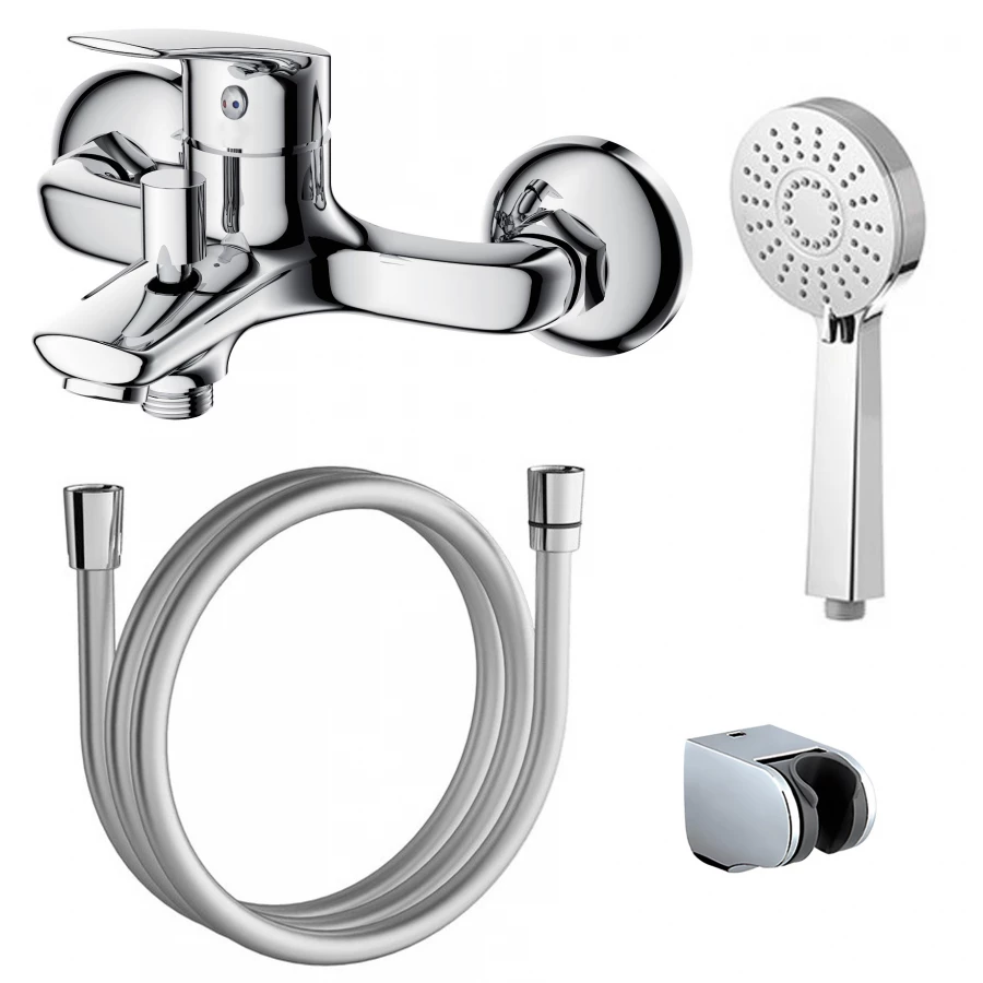 Смеситель для ванны Azario Evora с ручным душем керамический картридж хром AZ-WKE238043C