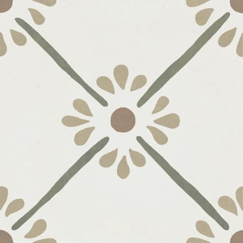 Керамогранит Harmony Peronda Provenza Green Flower матовый многоцветный 3386037788 22,3х22,3 см