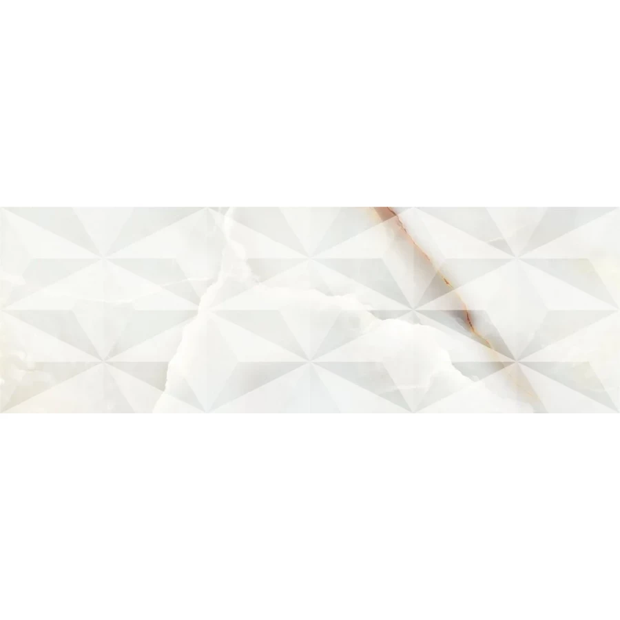 Плитка настенная Dogma Elegante Onyx Triangolo Silver Shine Rettificato глянцевая серая NEO93101D 90x30 см