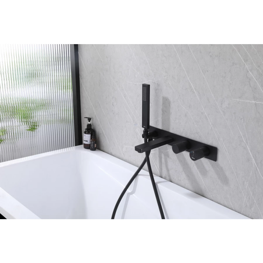 Смеситель Abber Rund для ванны скрытого монтажа черный матовый AF8730B