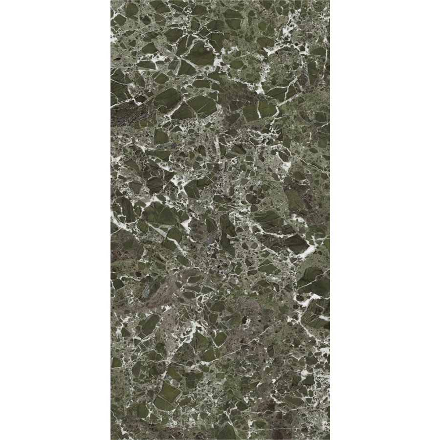 Керамогранит StaroSlabs Full Body Peacock Verde Texture зеленый 83632070 320х160 см