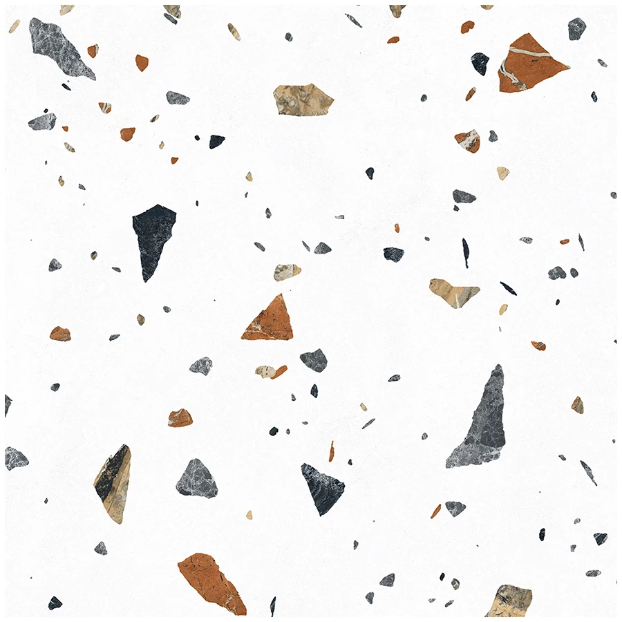 Керамогранит Laparet Terazzo Bianco карвинг матовый цветной 60х60 см