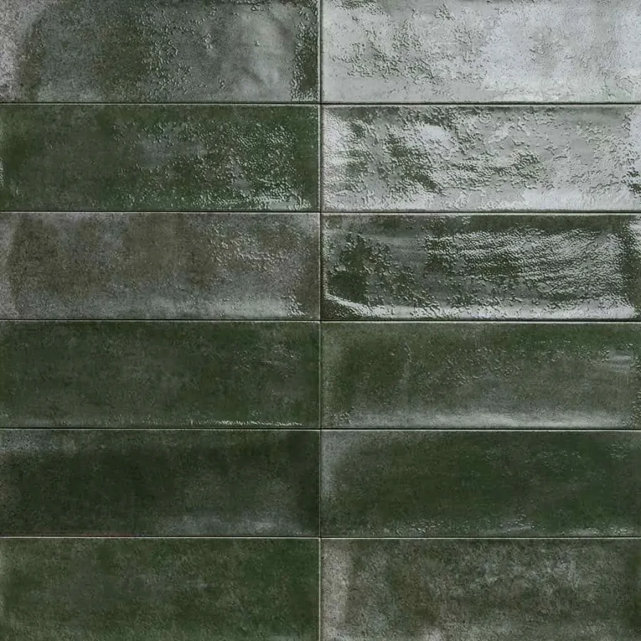 Плитка настенная Mainzu Village Palms матовая зеленая 30х10 см