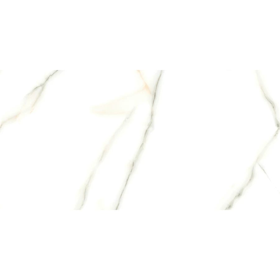 Керамогранит lamore Ceramic Gloss 60х120 Venato Crema глянцевый белый 60/120-066 120х60 см