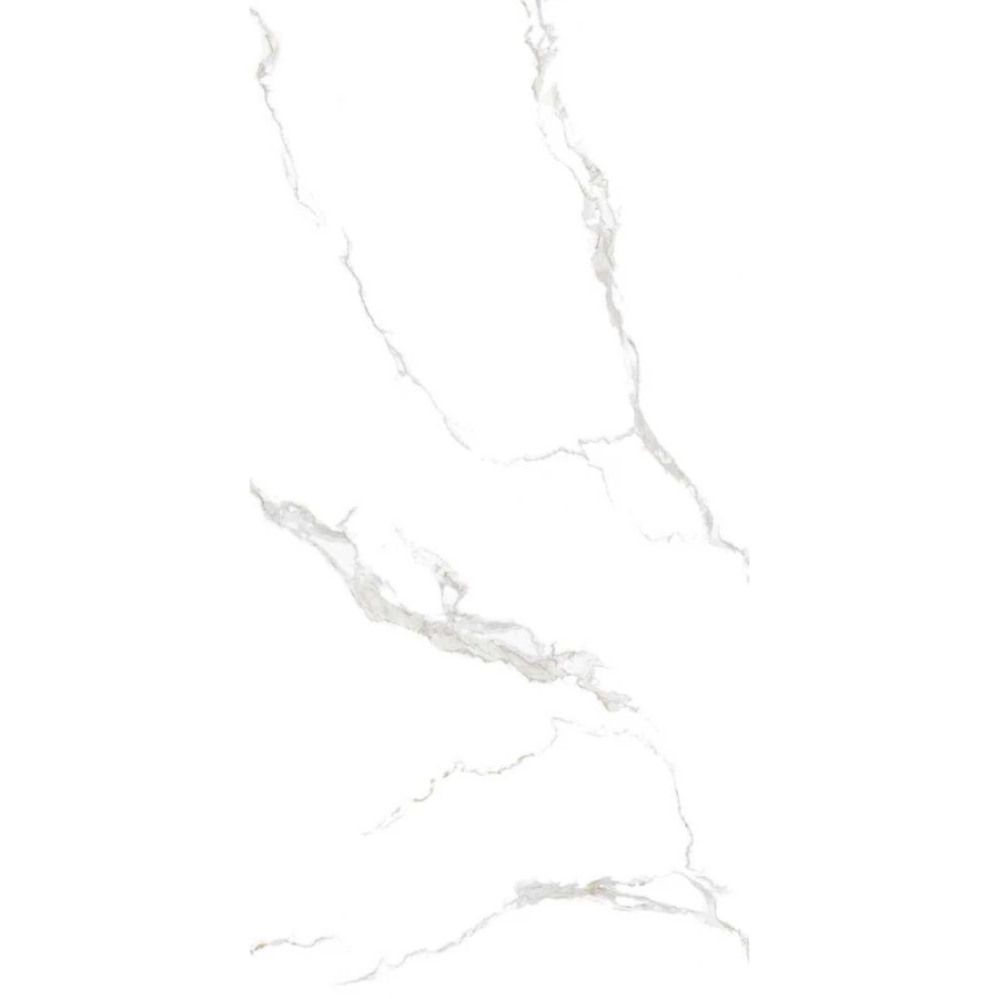 Керамогранит Planet Ceramics UKSL 705 глянцевый с золотом белый 120х60 см