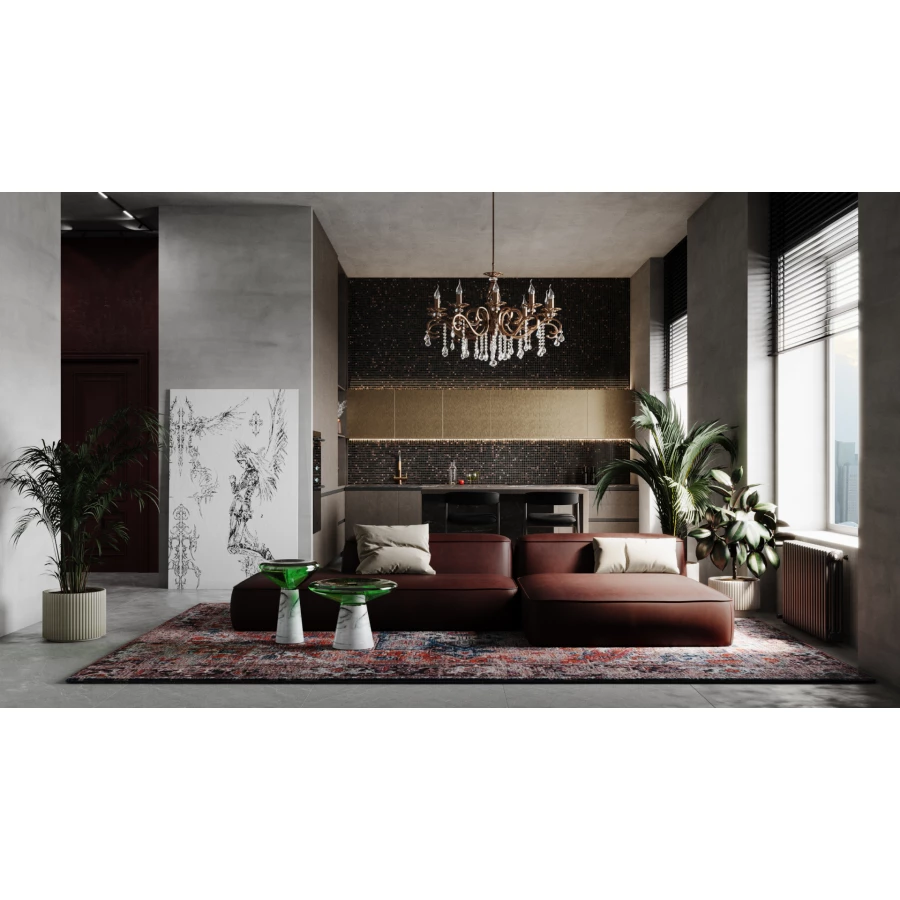 Керамогранит Bonaparte Ground Grey Rect Matt матовый серый 120х60 см