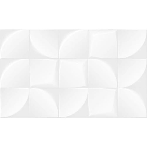 Плитка настенная Gracia Ceramica Blanc white 02 белый рельеф 010100001390 50х30 см