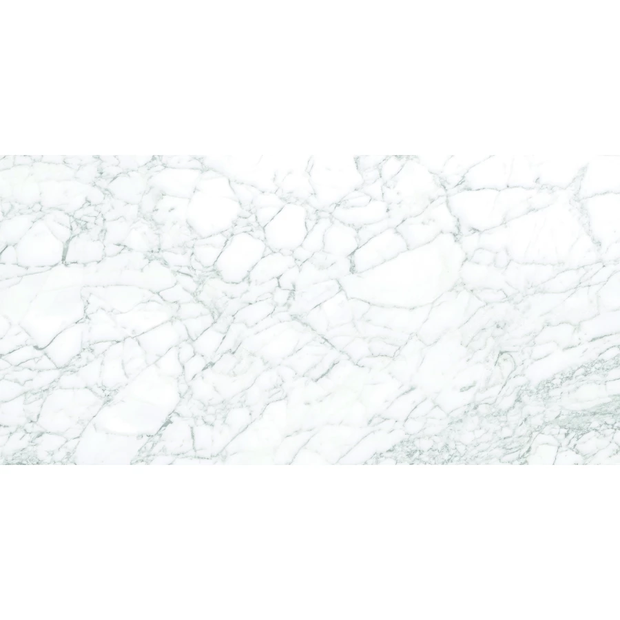 Керамогранит lamore Ceramic Gloss 60х120 Stark Statuario глянцевый бело-серый 60/120-057 120х60 см