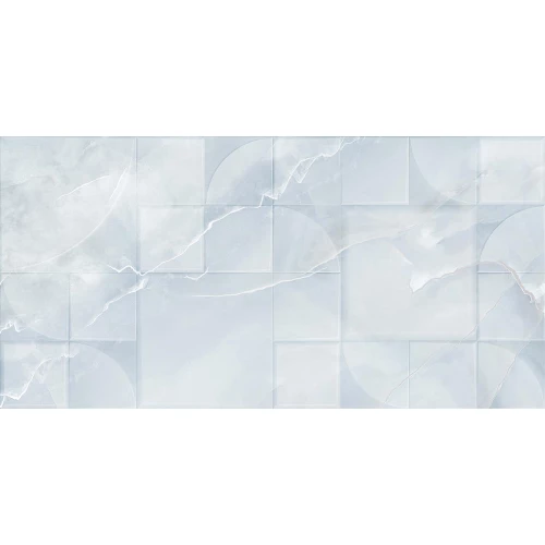 Керамическая плитка Kerlife Onice Blu Rel. 1с голубой 31.5*63 см