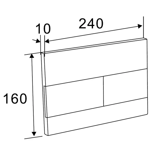 Кнопка смыва Azario New двойная пластик черный матовый AZ-013.04