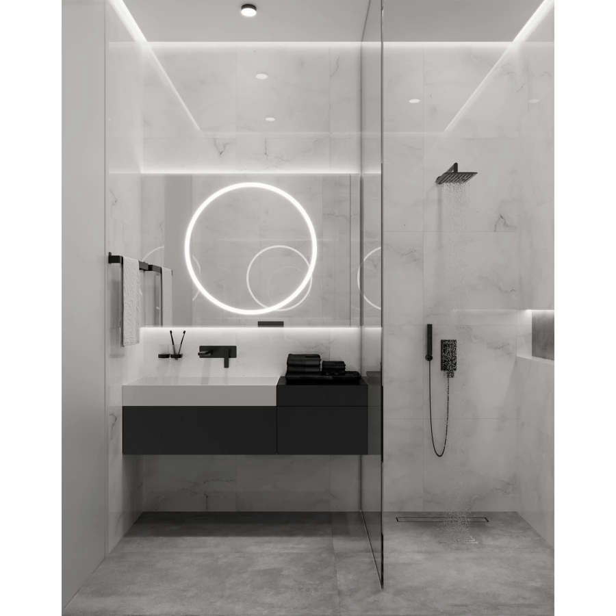 Керамогранит Arcadia Ceramica Anty Sky Grey Full Polished глянцевый светло-серый FP1023-A 60х60 см