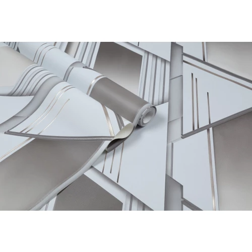 Обои флизелиновые Palitra Trend Trend New way серые TC72369-45 1,06х10,05 м