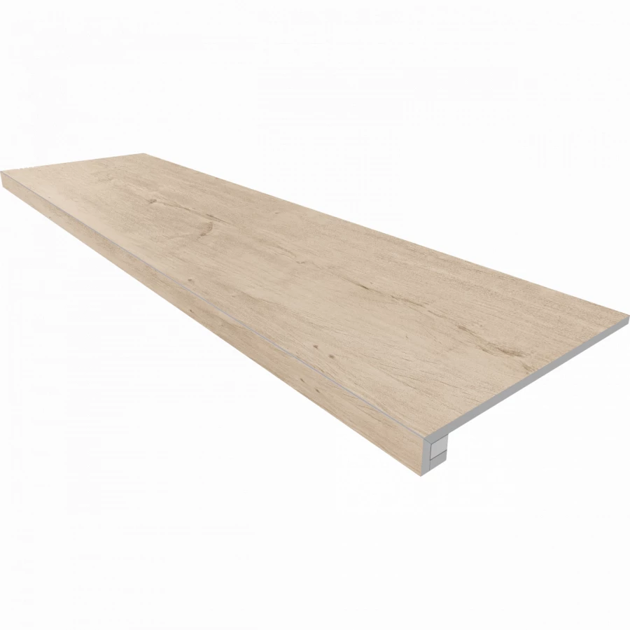 Комплект Estima Soft Wood Ступень SF02 33x120 неполированный прямоугольный бортик без насечек Подступенок 14,5x120 69409