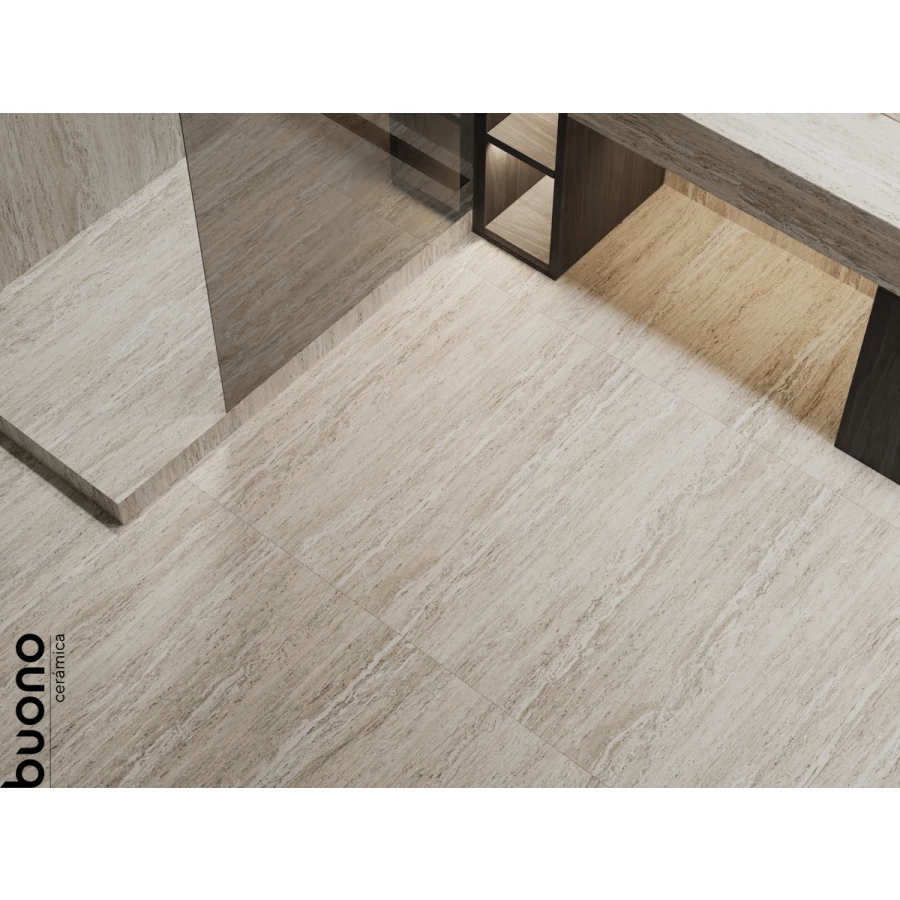 Керамогранит Buono Stones Travertino Beige Matt матовый бежевый S4442M 120х60 см