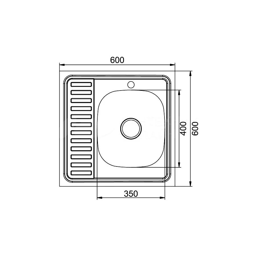 Мойка из нержавеющей стали Mixline ML 528019 60x60 см