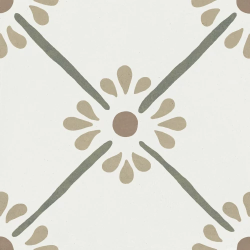 Керамогранит Harmony Peronda Provenza Green Flower матовый многоцветный 3386037788 22,3х22,3 см