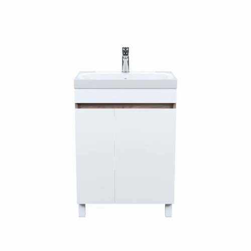 Тумба с умывальником Iddis Zodiac напольная с дверцами белая под дерево ZOD6ADFi95K 60 см