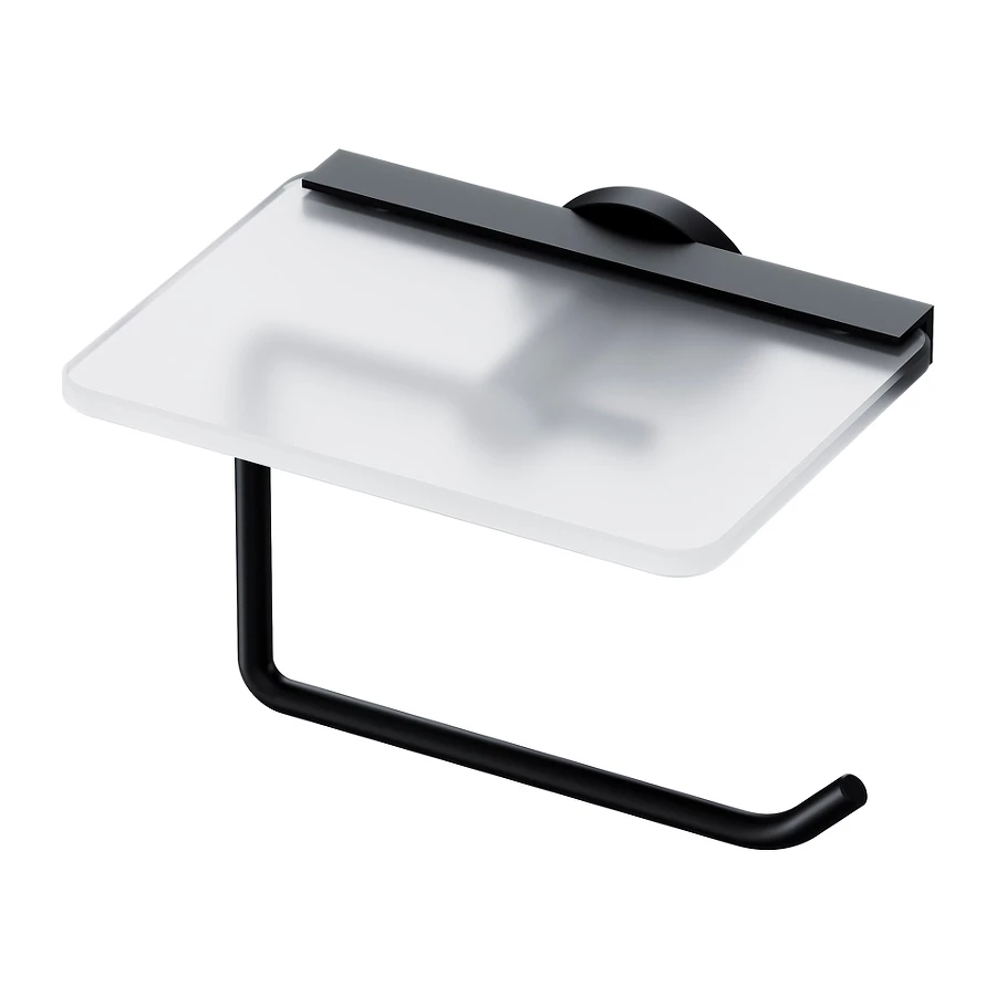 Держатель для туалетной бумаги с полкой Am Pm X-Joy черный A85A341522