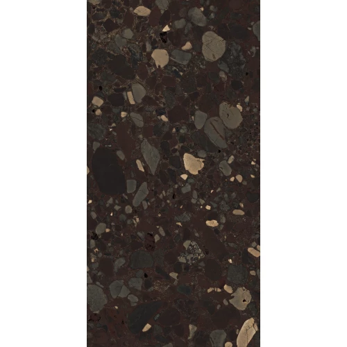 Керамогранит Seratonia Glossy Terra Premium Dark темно-коричневый 120х60 см