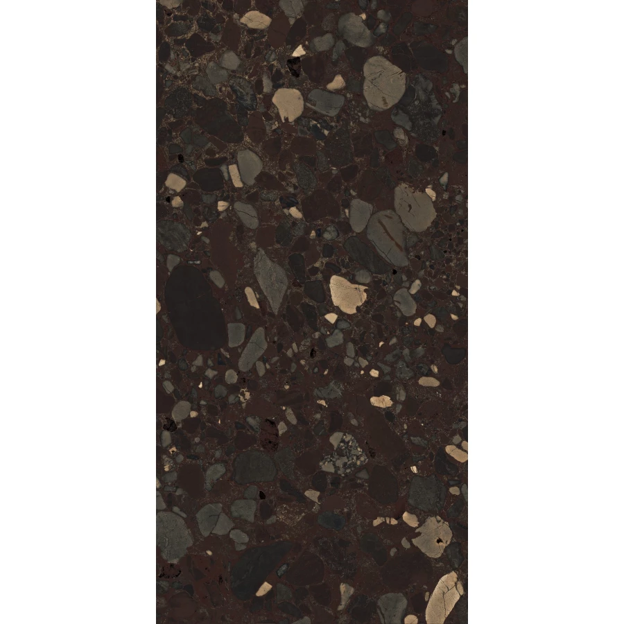 Керамогранит Seratonia Glossy Terra Premium Dark темно-коричневый 120х60 см