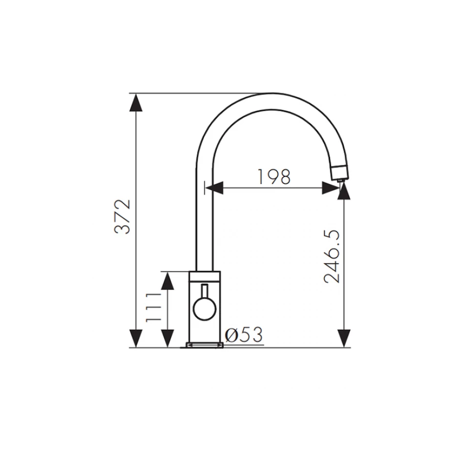 Смеситель для кухонной мойки Kaiser Merkur 26744-5 серебро