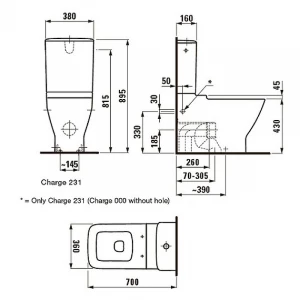 Унитаз напольный Laufen Palace New без бачка 8.2470.6.000.231.1