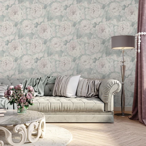 Обои флизелиновые Palitra Home Protect-Roses зеленые HC31226-17a 1,06х10,05 м