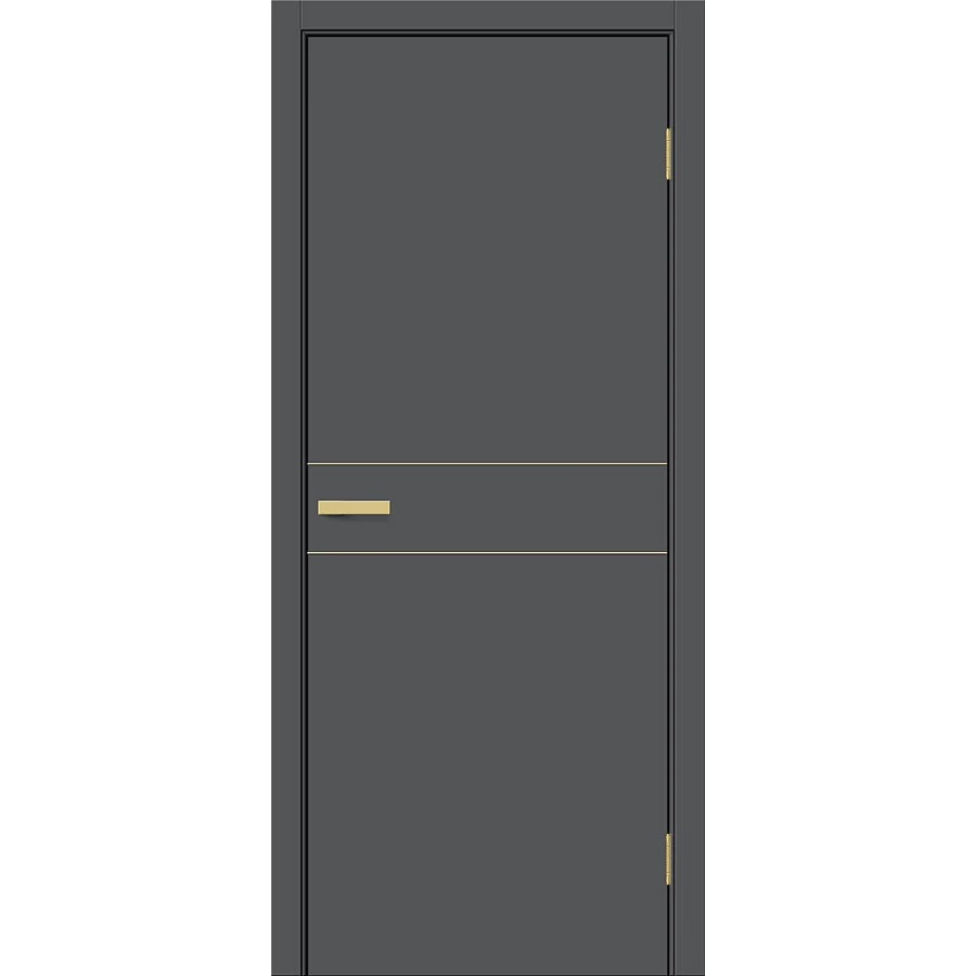 Межкомнатная дверь Bravo Браво-0.24.П (SG:P3) 200x70 экошпон Bravo A полотно глухое цвет Stormy Silk