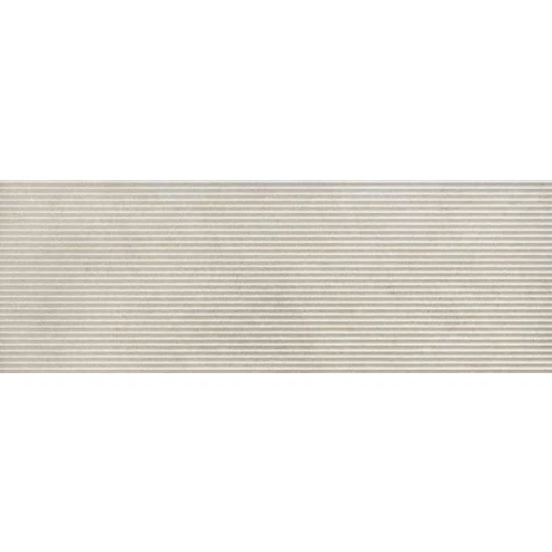 Плитка настенная Ragno Marazzi Travertino Wall Struttura 3D Pli Cross Bianco Rett матовая бежевая RCUR 120х40 см