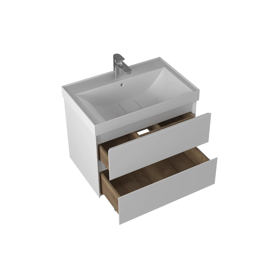 Тумба Briz Импресс глянцевая белая 80 см