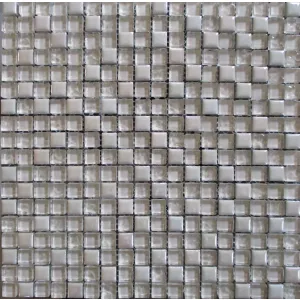 Мозаика Tonomosaic 107 глянцевая, из керамикии стекла, кремовая, бежевая 30*30 см