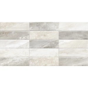 Плитка настенная ALMA Ceramica Adriatic рельефная матовая серая TWA3060ADT17 60х30 см