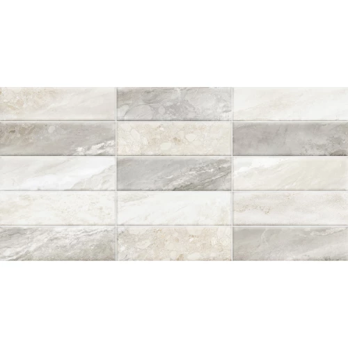 Плитка настенная ALMA Ceramica Adriatic рельефная матовая серая TWA3060ADT17 60х30 см