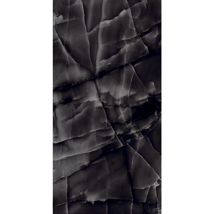 Керамогранит Arcadia Ceramica Onyx Black High Gloss чёрный HG2009-A 120х60 см