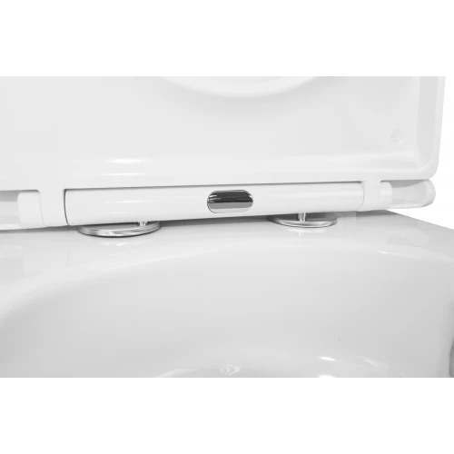 Унитаз напольный Azario Vetro безободковый слив торнадо в комплекте с бачком и быстросъемным сиденьем микролифт AZ-2149- UQ 35.5х60.5х82.5 см